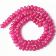 5x8mm 天然石 rondelle 扁圓珠 檸檬晶/電氣石 算盤珠，珠寶手工 DIY 手鍊項鍊配件 - Flat Round Beads - 查看 8