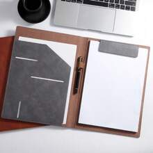 A4 Business Leather Document Folder Manager Portfolio For Contract And Receipt Management,Back To School,School Supplies