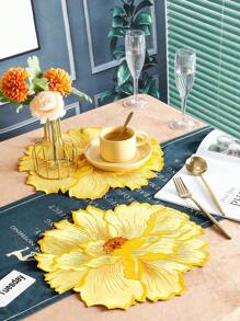 1pc New Kitchen Table Decor Embroidered Placemat, Suitable For Dining Room, Living Room, Heat Insulation, Anti-Scratch, Anti-Dust, Applicable For Weddings, Parties, Gifts, Birthdays, Christmas - Pink - View 14
