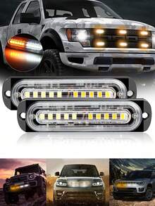 New Design 1pc 10LED Car Side Light 9-30V Ultra-Thin Motorcycle Rear Lights Truck Side Lamp - Yellow - View 2