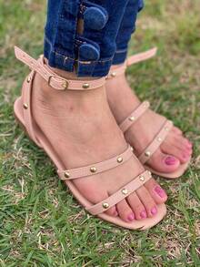 Women Slides - Màu be - Xem 2