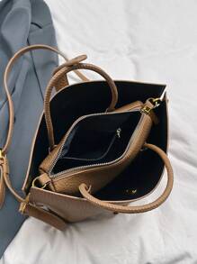 Vintage Style Small Handheld Woven Basket Bag For Women, High-End And Unique, Spring/Summer Fashion, Can Be Carried On Shoulder Or Cross-Body
