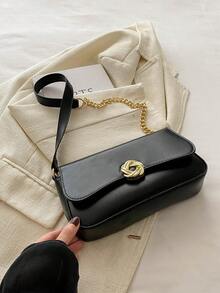 2024 新款女士腋下包，小巧独特的设计，百搭斜挎包，风格精致，单肩包和手提包，夏季系列 - 黑色 - 查看 4