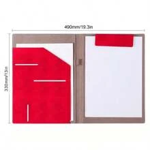 A4 Business Leather Document Folder Manager Portfolio For Contract And Receipt Management,Back To School,School Supplies