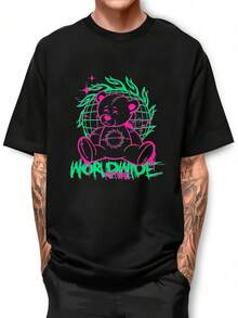 Men T-Shirts - 黑色 - 查看 1