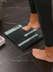 Banheiro Balança 180kg Digital Inteligente Estampado - Preto - Visão 1