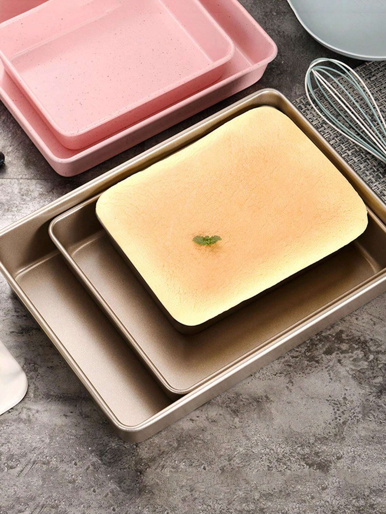 1pc Rectangle NonStick Carbon Steel Baking Tray/Pan For Jelly Rolls