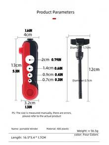 1入新款餌釣捲線器，釣魚捲線器，釣魚竿釣魚捲線器，攜帶式PE線釣魚竿捲線器 - 彩色 - 查看 5