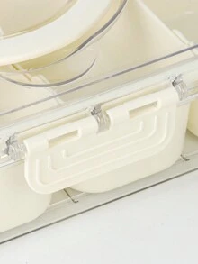 1 件带盖和手柄的托盘零食盒便携式零食托盘储蓄盒分配器，用于糖果、水果、坚果、零食储物盒冰箱保鲜盒，便携式 - 非常适合派对、娱乐、储存、存储、厨房整理器、厨房用品、房间装饰、家居装饰。 - 彩色 - 查看 3