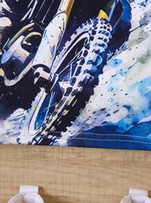 Kleine Jungen 1 Stück lässiges Motorrad Batik Kurzarm Leichtstrick-T-Shirt für den Sommer