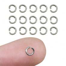 500pcs 3/4/5/6/7/8mm Stainless Steel Open Jump Rings O Rings Double Loops Jewelry Split Rings For Earring Bracelet Necklace Pendant Jewelry Keychain DIY Craft Making