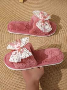 Women Home Slippers - Burgundy - View 6