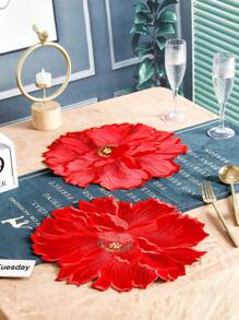 1pc New Kitchen Table Decor Embroidered Placemat, Suitable For Dining Room, Living Room, Heat Insulation, Anti-Scratch, Anti-Dust, Applicable For Weddings, Parties, Gifts, Birthdays, Christmas - Pink - View 15