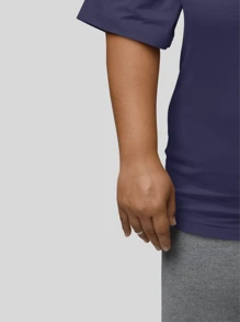 Women's Plus Size T-Shirt With Heart Print, And - Navy Blue - View 4