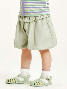 mini bala Young Girls Children's Cute  Pants 24 Summer New Product