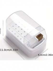 Hộp lưu trữ máy khoan nghệ thuật làm móng 30 lỗ có bàn chải mài Đầu giữ bit đầu chà nhám 2 trong 1 Dụng cụ làm móng tay Đầu bàn chải trưng bày Hộp lưu trữ làm sạch Hộp lưu trữ Hiển thị dụng cụ khoan móng tay Giá đỡ móng tay (Không có mũi khoan) - Nhiều màu - Xem 9