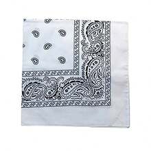 Pricemenow Pack Of 36 XL Non Fading Paisley Polyester Bandanas 27 X 27 In - Bulk Wholesale - 白色 - 查看 1