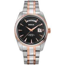 DOXA Đồng hồ cơ tự động nam, kiểu dáng công sở và thời trang, hiển thị hai ngày, nhập khẩu từ Thụy Sĩ, dòng Executive Series D122RBK - màu đen - Xem 1