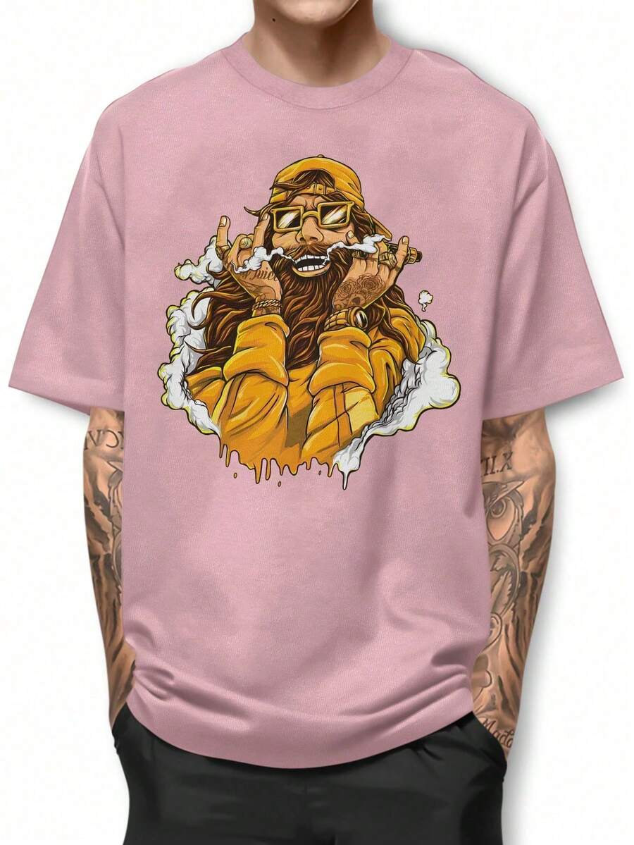 Men T-Shirts - Màu Hồng baby - Xem 1