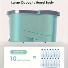 1 Set, Multifunctional Rotating Mop And Bucket Set Hand-Free Cleaning Mop, Hand-Press Double-Drive Rotation Mop Bucket, Household Round Rotating Floor Mop, For Kitchen, Living Room, Bathroom Cleaning, Cleaning Supplies