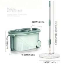 1 Set, Multifunctional Rotating Mop And Bucket Set Hand-Free Cleaning Mop, Hand-Press Double-Drive Rotation Mop Bucket, Household Round Rotating Floor Mop, For Kitchen, Living Room, Bathroom Cleaning, Cleaning Supplies