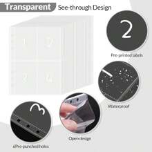 100 de plicuri de economisire provocare legătură, 1 bucată de raportare buget, carte de provocare de economisire a banilor, caiet de provocare de economisire, organizator de bani, carte de planificare bugetară pentru cel mai bun buget - Negru - Vizualizare 4