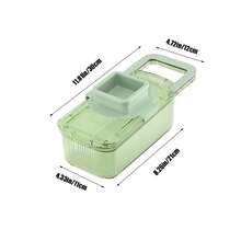 2024 New Multifunctional Shredder With 6 Cutting Tools, Circular Vegetable Shredder, Food Shredder With Container, Vegetable Shredder With Container,Vegetable Fruit Tools,Kitchen Items,Cutter,Food,Salad,Decor,Storage,Party,Birthday,Camping,Summer Beach. - Green - View 2