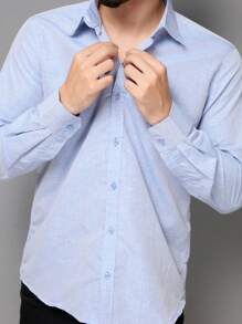 Men Cardigans - Màu xanh nhạt - Xem 4