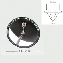太陽能火種器，太陽能發火機，太陽能火花點火器，利用太陽的能量點燃戶外、徒步旅行、露營求生工具、緊急火災點火家庭庭院方便點火器簡便使用 - 銀色 - 查看 6