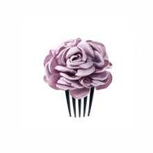 1pc Women's Multi-Color Artificial Flower Hair Comb, Elegant Vintage Rose Comb For Bridal Headpiece, Suitable For Wedding, Dating And Vacation Combs For Hair Side Comb, School Stuff