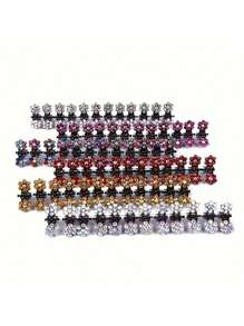 12 stuks bloemen mini-klauwclips, antislip haarclips, glitter strass bloem haaraccessoires voor meisjes