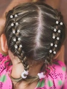12 stuks bloemen mini-klauwclips, antislip haarclips, glitter strass bloem haaraccessoires voor meisjes