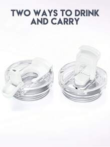 24盎司旅行咖啡杯，带防漏盖，不锈钢保温咖啡杯，真空保温水瓶，保温8小时或保冷24小时，适用于车载杯架 - 藍白色 - 查看 4