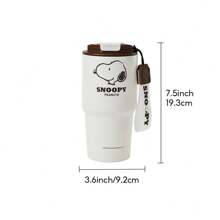 Miniso 史努比系列不锈钢随行杯连背带 (500毫升) (棕色) 水瓶 - 棕色 - 查看 9