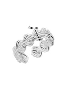1 Pc Shell Open Rings For Women Men Aesthetic Gold Color Stainless Steel Rings Wedding Summer Jewelry Accessories Gift