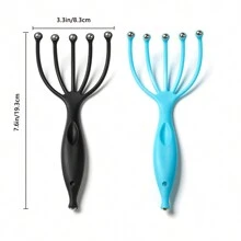 2 件手持式头部按摩器，头皮水疗深度放松头皮手动按摩器按摩工具干湿减压适用于工作或家庭宠物可用、头发、美发工具、护发、学校、返校、旅行、旅行必需品、家庭必需品、水疗、按摩工具、按摩、按摩器、水疗 - 黑色 - 查看 10