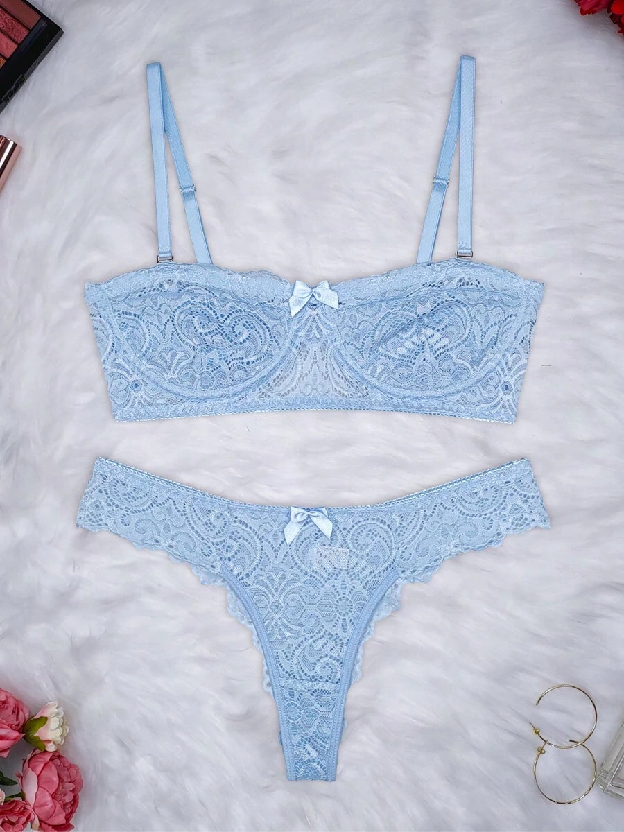 Women Bra & Panty Sets - 淺藍色 - 查看 1