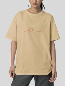 Women T-Shirts - 米色 - 查看 2