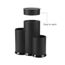 1 Stück Multifunktionale Küttensilihalterung, 3 in 1 universale Messerhalterung, Aufbewahrungsorganizer für Messer, Essstäbchen und mehr - platzsparende Küchenhelfer, schwarz gebürstet