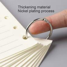 20pcs High Quality Metal Booking Word Card Album Loose-Leaf Ring Stationery Booking Opening With Pin Ring Work, Metal Book Rings Loose Leaf Binder Rings Card Opening Binder Rings File Folder Clasps Back To School