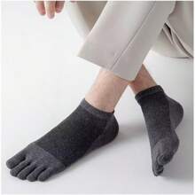 3pairs Men's Short Toe Socks For Athletic Activities
