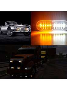 New Design 1pc 10LED Car Side Light 9-30V Ultra-Thin Motorcycle Rear Lights Truck Side Lamp - Yellow - View 8