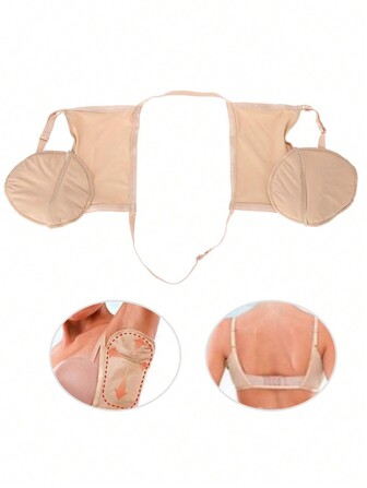 1pair Washable Underarm Sweat Pads, Armpit Sweat Absorbing Guards, Dress Sweat Perspiration Pads, Waterproof Absorbent Pad For Underarm And Shoulder, Sweat-Proof And Quick-Drying Body Care For Travel, Sport, Outdoor, Summer, Stickers, Summer Cooling, Beach, Travel