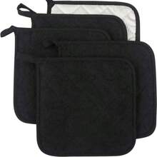 4 件套厨房锅架耐热清洁锅架套装，烤箱隔热垫毛巾布锅架，用于烹饪和烘焙餐厅，厨房隔热垫隔热垫套装 - 彩色 - 查看 17