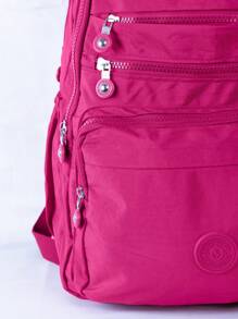 Women Fashion Backpacks - Hot Pink - View 4