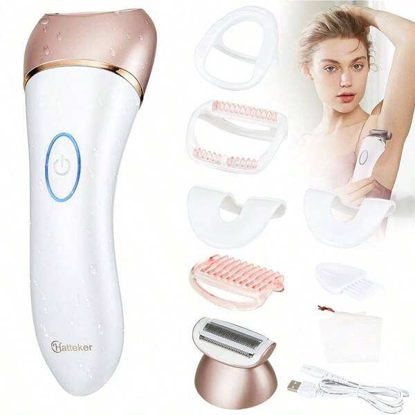 1pc USB Rechargeable 5W Electric Epilator Women's Hair Removal Tool, 2-In-1 Multi-Function