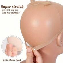 10 PCS HD Wig Cap Invisible And Sheer Breathable Ultra-Thin Stretchy Stocking Caps For Lace Front Wigs - Clear - View 5
