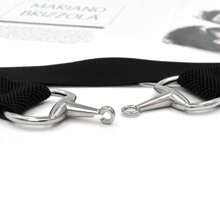 1pc Elastic Belt With Horseshoe Buckle For Equestrian Sports, Daily Wear And Outfits, Elasticity Equestrian Leather Belt With Buckle And Keychain Halloween Summer, School