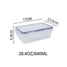 3 件/10 件/14 件/24 件厨房密封食品储存容器，矩形塑料午餐盒，可放入微波炉和冰箱，