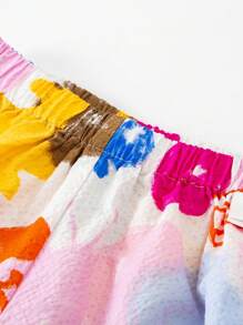 mini bala Conjunto de chaleco y pantalones cortos, conjunto de 2 piezas para niñas pequeñas, conjunto de manga corta dulce para el verano para niños
